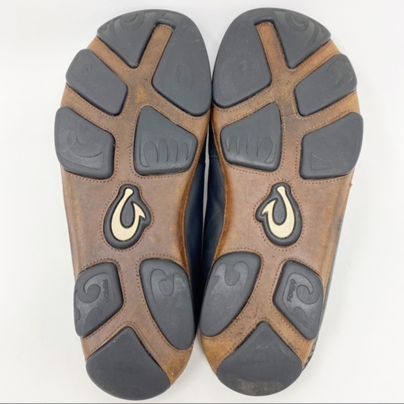 Olukai Moloa Leather Slip-On Shoes Black 10 Men’s - Picture 9 of 10